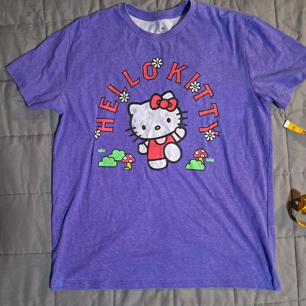 Hello Kitty Color Change Heat Reactive Fabric Sanrio Cute Unisex L Mushroom Purp